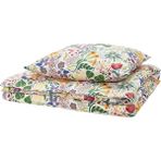 IKEA Strandlummer Nevresim Seti 150X200/50X60 cm Çok Renkli Tek Kişilik Pamuklu Yumuşak Yatak Odası Konforu - Beyaz - Siyah - Ekru - 150 x 200 cm