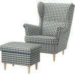 Ikea Strandmon Berjer Koltuk - Sulviken Mavi-Bej. 82X96X101 cm Ölçüleriyle Evinizde Kusursuz Bir Din