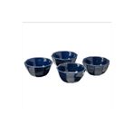 IKEA STRIMMIG Seramik Kase Seti, Lacivert, 15 cm, 4 Adet