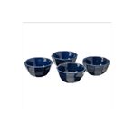 IKEA STRIMMIG seramik kase seti, mavi, 15 cm, 4 adet