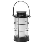 Ikea Stråla Led'Li Fener, Siyah, 11X20 Cm, Pilli