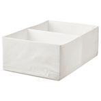 IKEA Stuk Beyaz Gri 34x51x18 cm Bölmeli Kutu