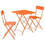 IKEA SUNDSÖ katlanabilir masa ve katlanabilir sandalye seti parlak turuncu - 69573020