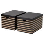 IKEA SVARTTRADA kutu seti siyah-natürel - 40623346