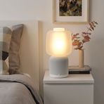 IKEA SYMFONISK masa lambası hoparlör beyaz-beyaz cam - 99430925