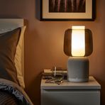 IKEA SYMFONISK masa lambası hoparlör beyaz-siyah cam - 09482725