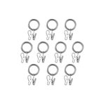 Ikea SyrlıgPerde Halkası Seti, Nikelaj Kaplama, 38 Mm, 10 Adet