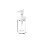 IKEA Taçkan 200 ml Cam Sıvı Sabunluk, Sıvı Deterjanlık, Beyaz Kapaklı,