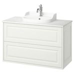 IKEA TANNFORSEN/TOLKEN/RUTSJÖN lavabo dolabı kombinasyonu beyaz-beyaz mermer görünüm - 29521561