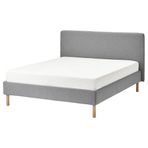 IKEA TARNKULLEN/LINDBADEN çift kişilik karyola bej-gri - 39564381