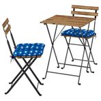 IKEA TARNÖ katlanabilir masa ve katlanabilir sandalye seti siyah-kahverengi - 69576189