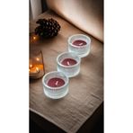 IKEA Tealight 3 Adet Cam Mumluk, 3.5 Cm Ve 3 Adet Orman Meyvesi Kokulu Mumlar