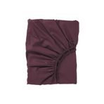 IKEA Tek Kişilik Lastikli Çarşaf Vişne Çürüğü-Bordo Renk MeridyenDukkan 90x200 Cm Pamuklu-Liyosel