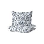 IKEA Tek Kişilik Nevresim Takımı 150x200/50x60 Cm Beyaz-mavi Çiçek Desen-çarşafsız