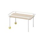 IKEA tekerlekli sehpa, açık dişbudak görünümlü-beyaz, 69x39 cm