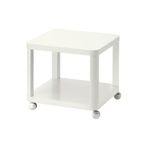 IKEA Tekerlekli Yan Sehpa, Beyaz Renk Meridyendukkan 50X50 cm Ev Dekorasyonu Mobilya