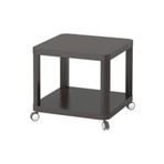 IKEA Tekerlekli Yan Sehpa, Gri Renk 50x50 Cm Ev Dekorasyonu Mobilya