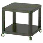 IKEA Tingby Tekerlekli Gri 50x50 cm Yan Sehpa