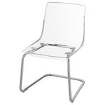 IKEA TOBIAS plastik sandalye şeffaf-krom kaplama - 80349671
