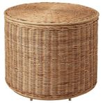 IKEA Tolkning Rattan Saklama Gözlü Puf