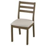 IKEA TONSTAD döşemeli ahşap sandalye kahverengi meşe görünümlü-Fridtuna açık bej - 00594020