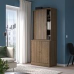 IKEA TONSTAD sürgü kapaklı dolap meşe kaplama-kahverengi - 09515047
