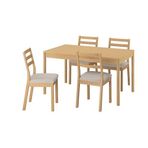 IKEA TONSTAD yemek masası takımı meşe kaplama-meşe görünümlü/Fridtuna açık bej - 99596713