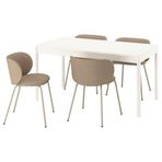 IKEA TONSTAD/KRYLBO mutfak masası takımı kırık beyaz-Tonerud koyu bej - 39596645