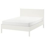 IKEA TONSTAD/LURÖY çift kişilik karyola kırık beyaz - 69577725