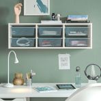IKEA TROFAST çocuk duvar rafı beyaz-gri-mavi - 39478208