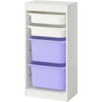 Ikea Trofast Saklama Ünitesi 46 x 30 x 94 cm Beyaz Lila Çocuk Odası Için Uygun Modüler Dayanıklı - 46x30x94 cm