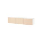 IKEA Tv Sehpası BESTA Beyaz-Huş Kaplama MeridyenDukkan 180x42x38 cm Modern Görünüm Tv Ünitesi