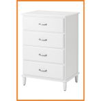 IKEA Tyssedal 4 Çekmeceli Şifonyer 67 x 102 cm Beyaz