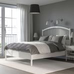 IKEA TYSSEDAL/LÖNSET çift kişilik karyola beyaz - 19058133