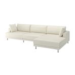 IKEA UPPAKRA 4,5 kişilik kanepe ve uzanma koltuğu Axvall kırık beyaz - 59613050
