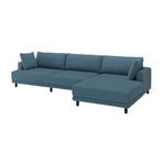 IKEA UPPAKRA 4,5 kişilik kanepe ve uzanma koltuğu Axvall koyu gri-mavi - 39614135