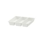 IKEA Uppdatera 32x31 cm Çatal Bıçaklık, Beyaz, 3 Bölmeli