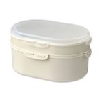 Ikea Utbjuda Kapaklı Plastik Saklama Kabı, Açık Gri-Bej, 0,2 Lt x 0,6 Lt, 2 Parça, Kuru Gıdalar Içindir.