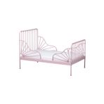 IKEA uzayabilen çocuk karyolası, açık pembe, 80x200 cm