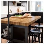 IKEA VADHOLMA mutfak adası rafı siyah