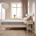 IKEA Valevag 90x200 cm Açık Mavi Tek Kişilik Yatak