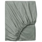 IKEA Varvial 180x200 cm Gri Yeşil Lastikli Çarşaf