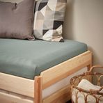 IKEA VARVIAL lastikli çarşaf gri-yeşil - 20551779