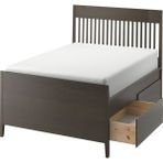IKEA Venge Fonksiyonel Çift Kişilik Karyola 140X200 cm - 140 x 200 cm