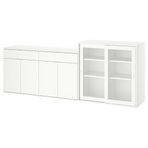 IKEA VIHALS dolap kombinasyonu beyaz-cam - 29521207
