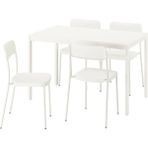IKEA Vıhals Yemek Masası Takımı Beyaz 4 Sandalyeli Açılabilir 120 / 180 x 74 cm