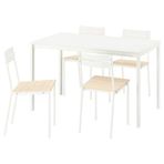 IKEA VIHALS/BUSLATT mutfak masası takımı beyaz-çam - 69590473