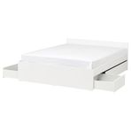 IKEA VIHALS/LINDBADEN çift kişilik karyola beyaz - 29625808