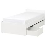 IKEA VIHALS/LURÖY tek kişilik karyola beyaz - 59581983