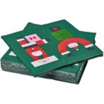 Ikea Vınterfınt Desenli Peçete Noel Baba-Yeşil 33X33 cm 30 Adet